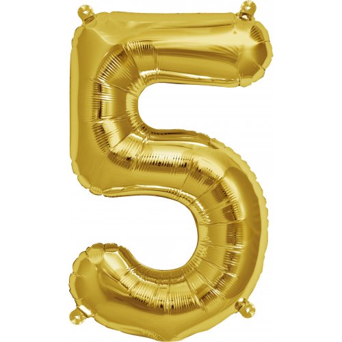 (image for) Gold Number 5 Foil Balloon (41cm)